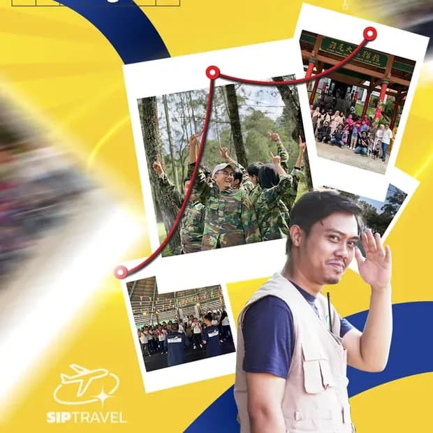Peserta team building SIP Travel di area outbound
